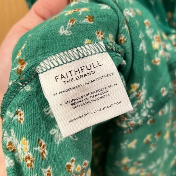 Faithfull The Brand Margot Green Floral Dress - Picture 13 of 14